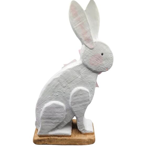 White Rabbit Statue 20" - Picture 3 of 4